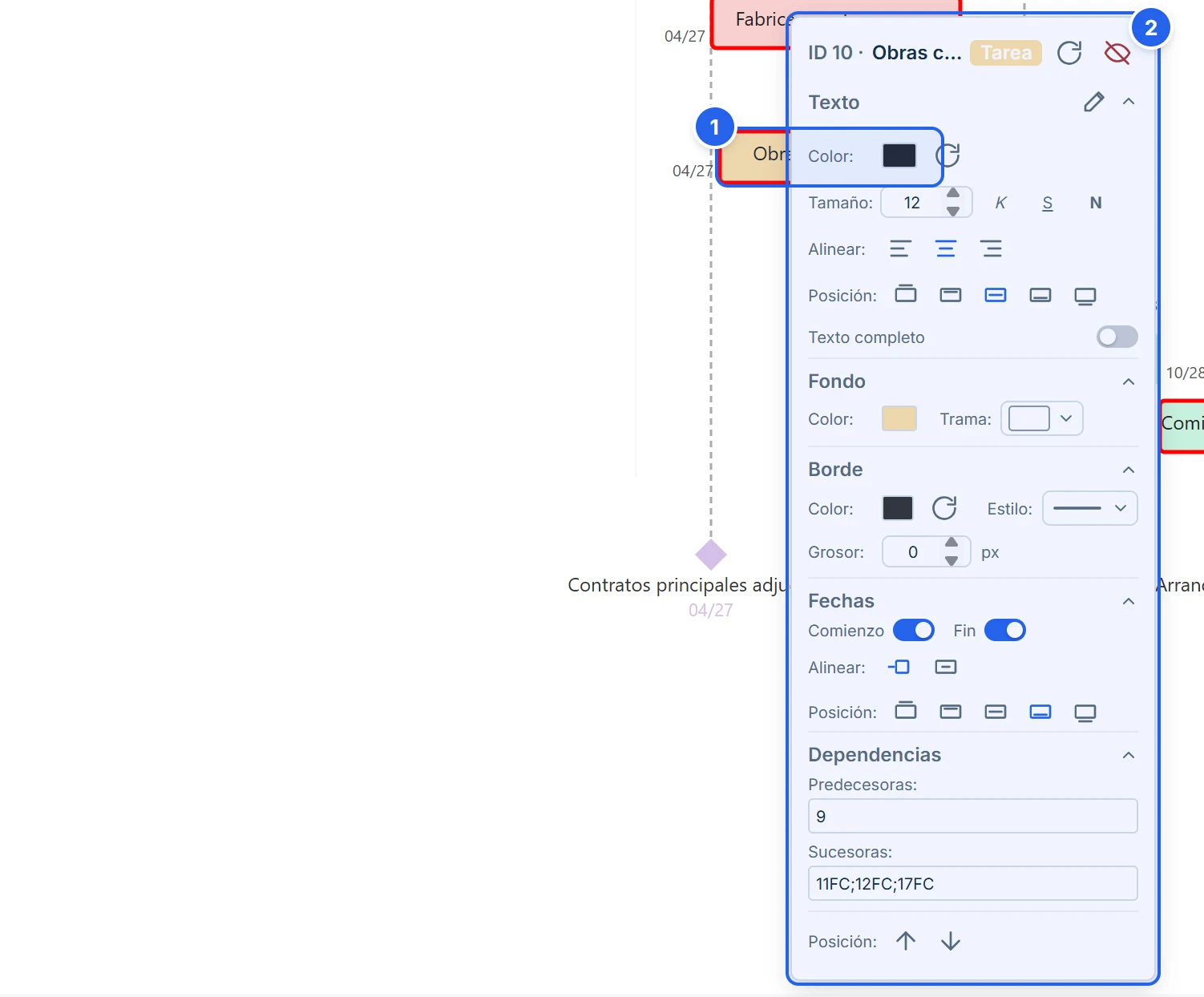 Panel de Tarea